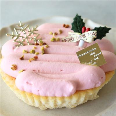 苺のクリスマスチーズケーキ