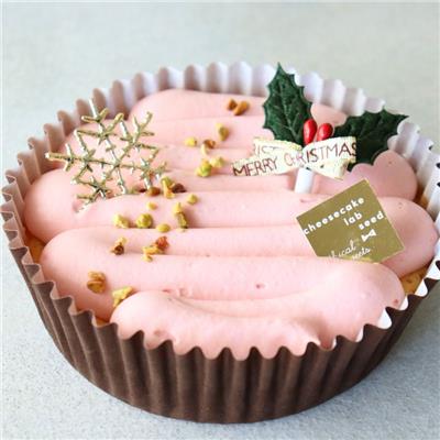 苺のクリスマスチーズケーキ