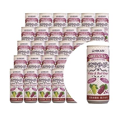 【ケース】オーガニックぶどうサイダー+レモン　セット 250ｍL×30