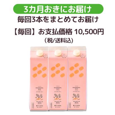 《3カ月おまとめ定期》グアマラルサジー100％ 1000mL3本