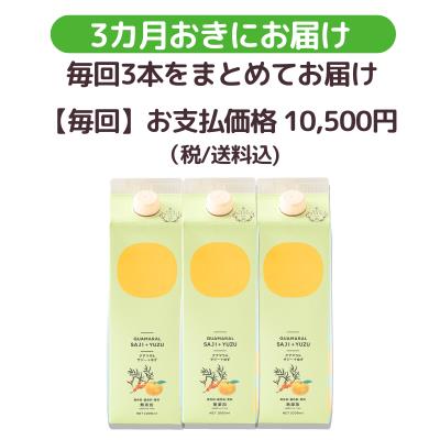 《3カ月おまとめ定期》グアマラルサジー+ゆず 1000mL3本